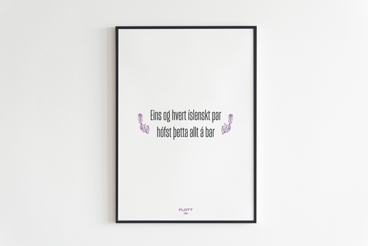Eins og hvert íslenskt par (hvítt)